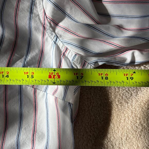 Vintage Abercrombie & Fitch 90's Y2K Striped Button Down Shirt Large - Picture 6 of 7
